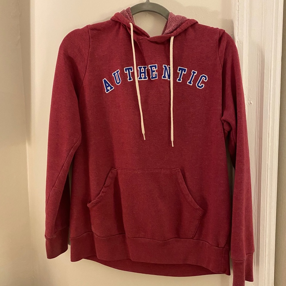 Red soft hoodie sweatshirt